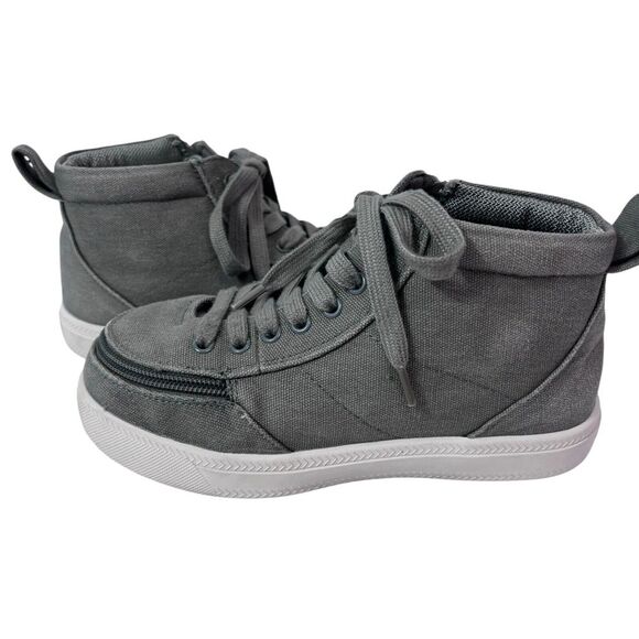 BILLY Footwear Classic High Top Adaptive Sneakers Gray Size 2 Unisex - Picture 5 of 8